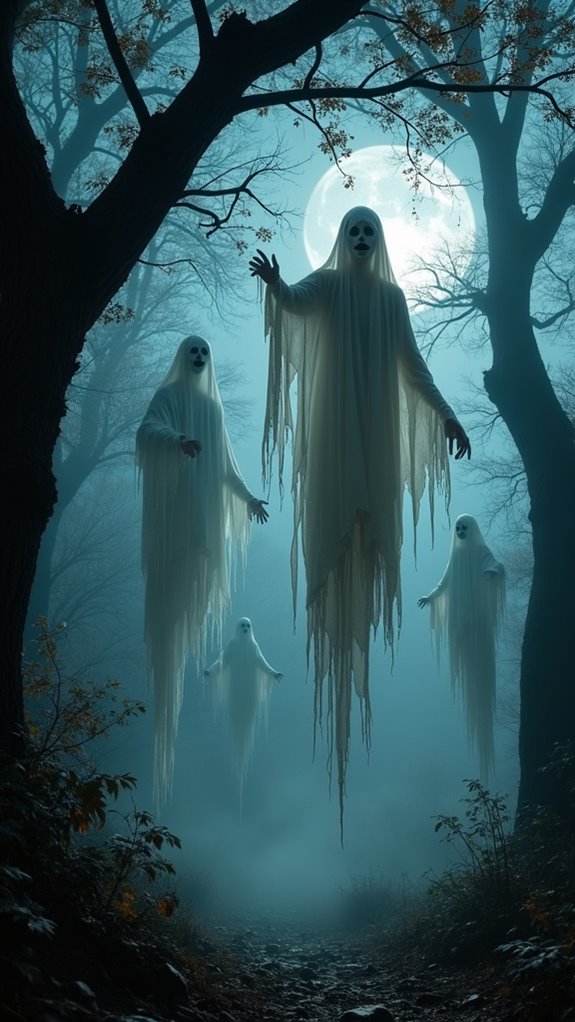eerie ghostly tree decorations