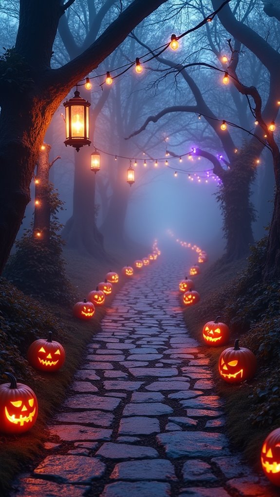 eerie glowing halloween lanterns