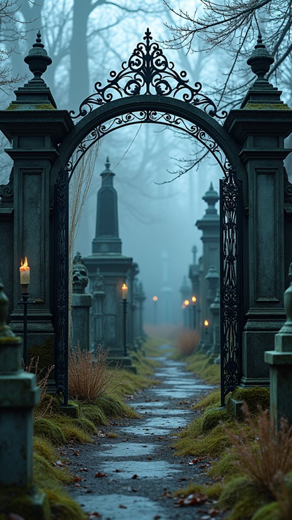 eerie halloween grave markers