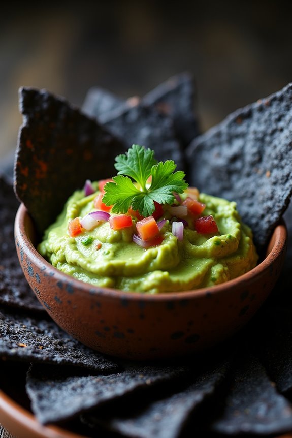 eerie halloween guacamole appetizer
