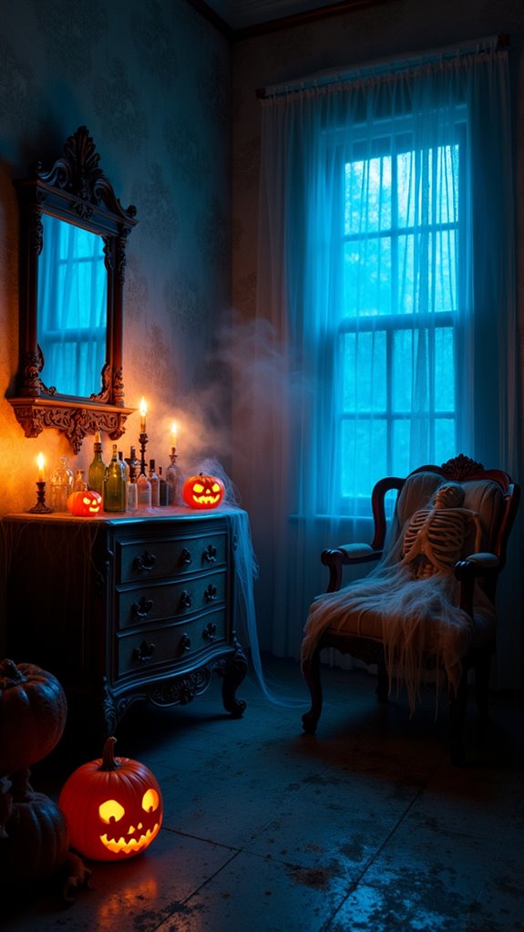 eerie lighting enhances atmosphere