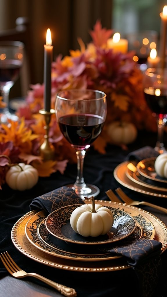 elegant autumn table setting