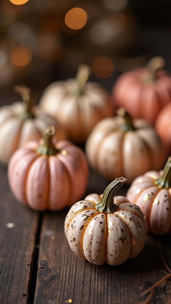 elegant gold leaf pumpkins
