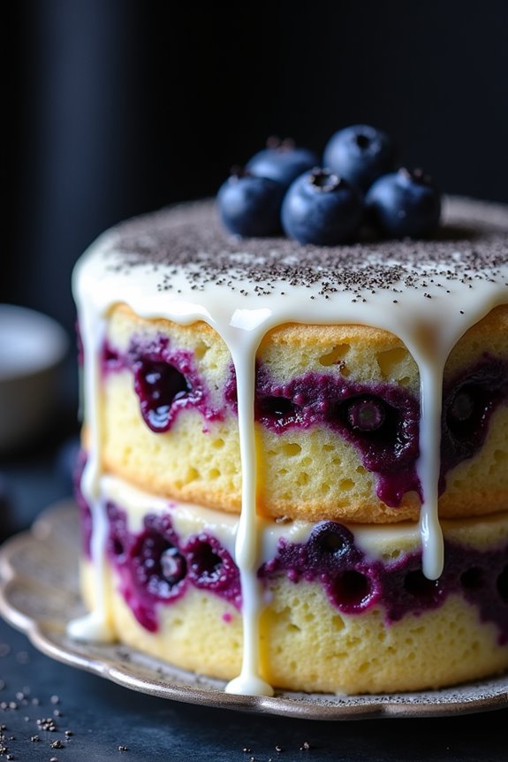 elegant halloween blueberry cake