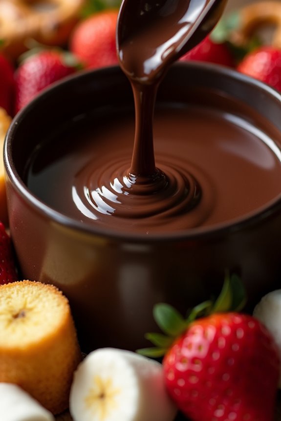 elegant halloween chocolate fondue