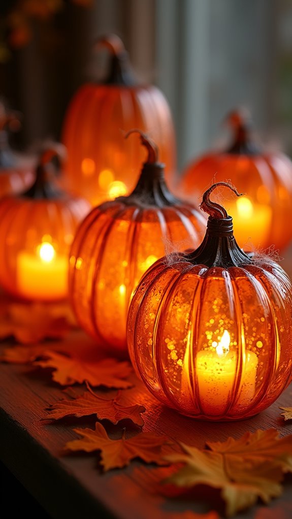elegant halloween glass decor