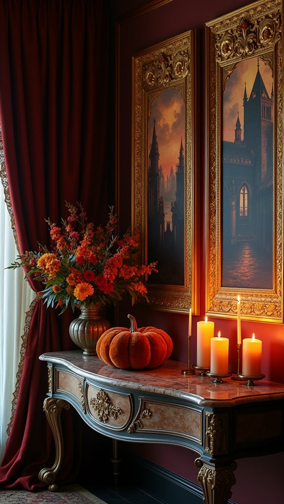 elegant halloween wall decor