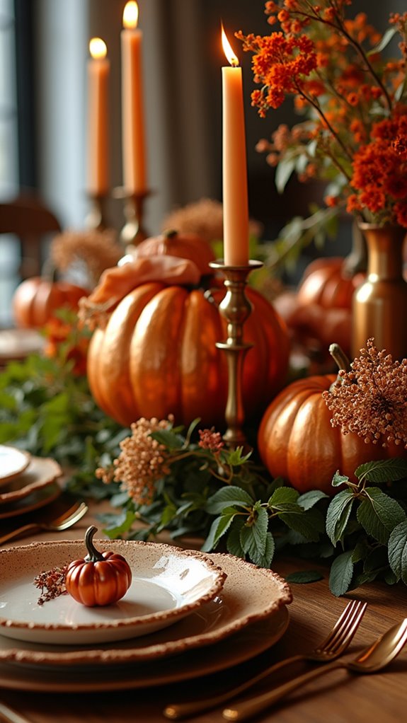 elegant pumpkin centerpiece arrangements