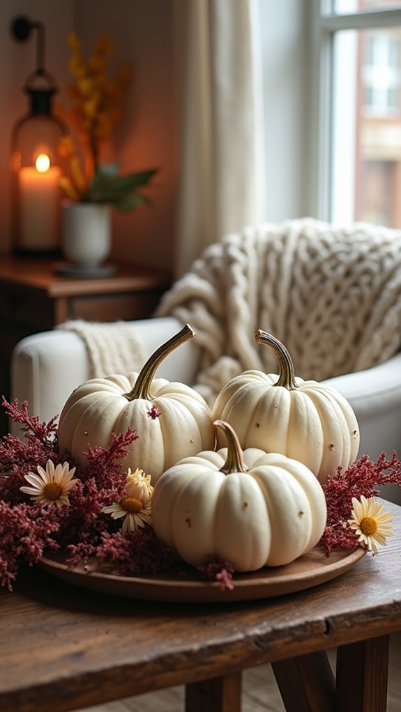 elegant pumpkin floral centerpiece