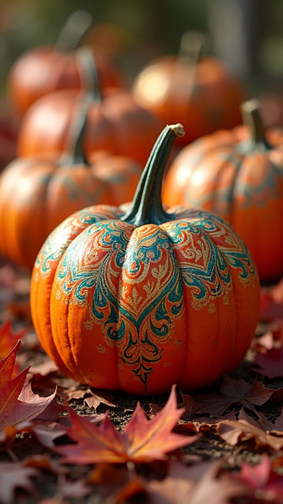elegant pumpkin mandala art