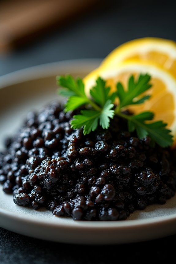 elegant spooky halloween risotto