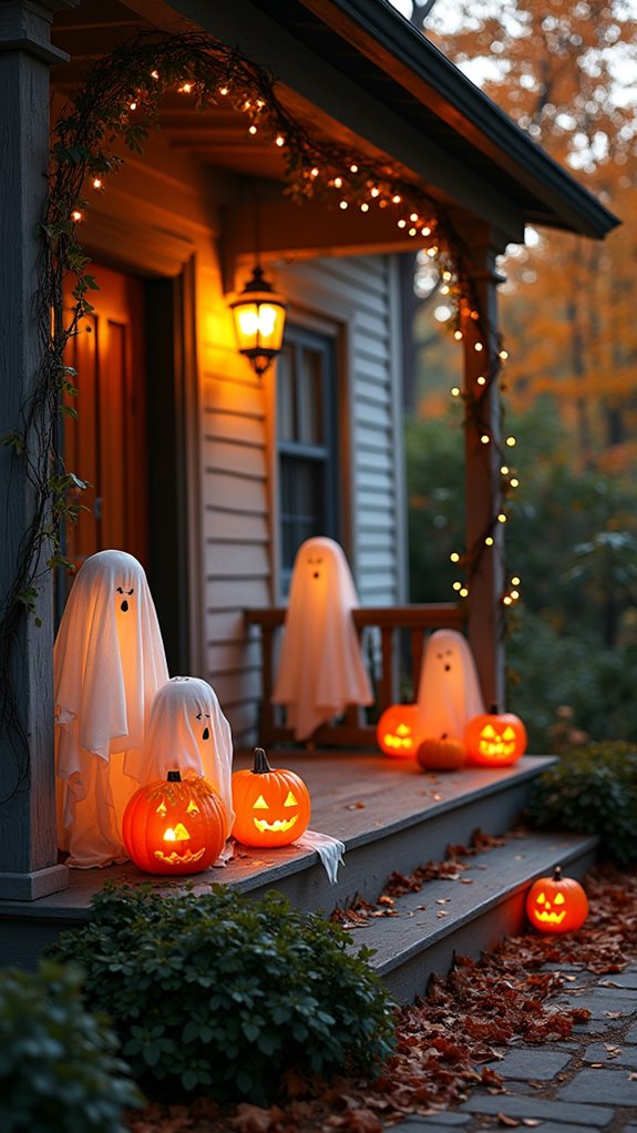 enchanting ghostly lanterns display