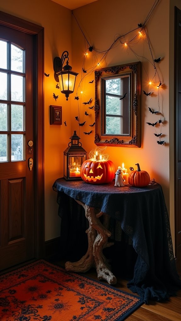 enchanting halloween entryway decor
