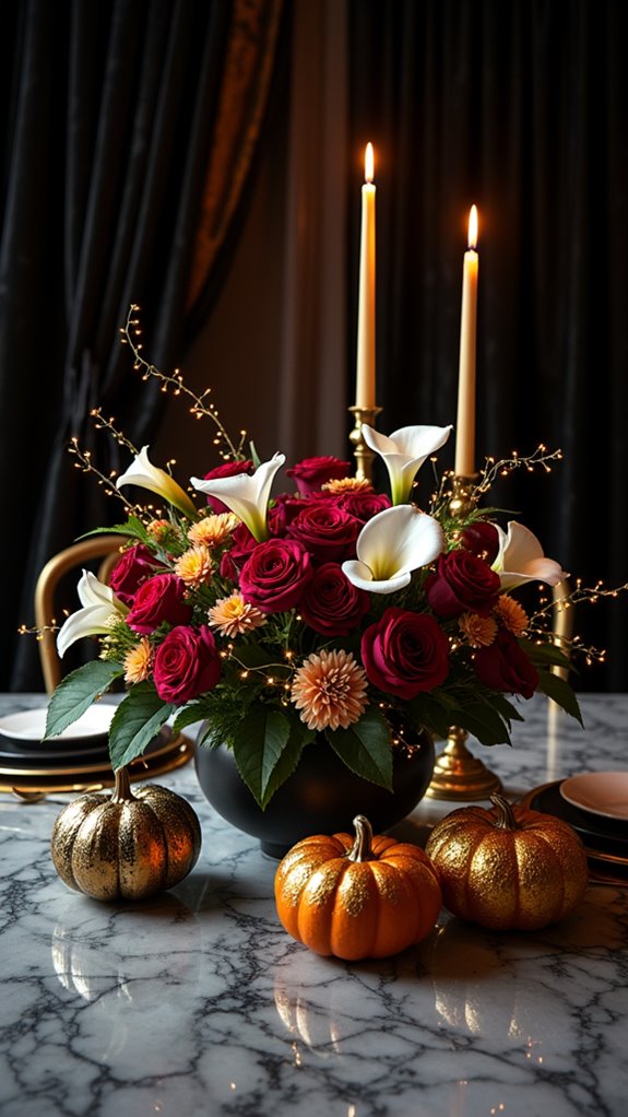 enchanting halloween floral decor