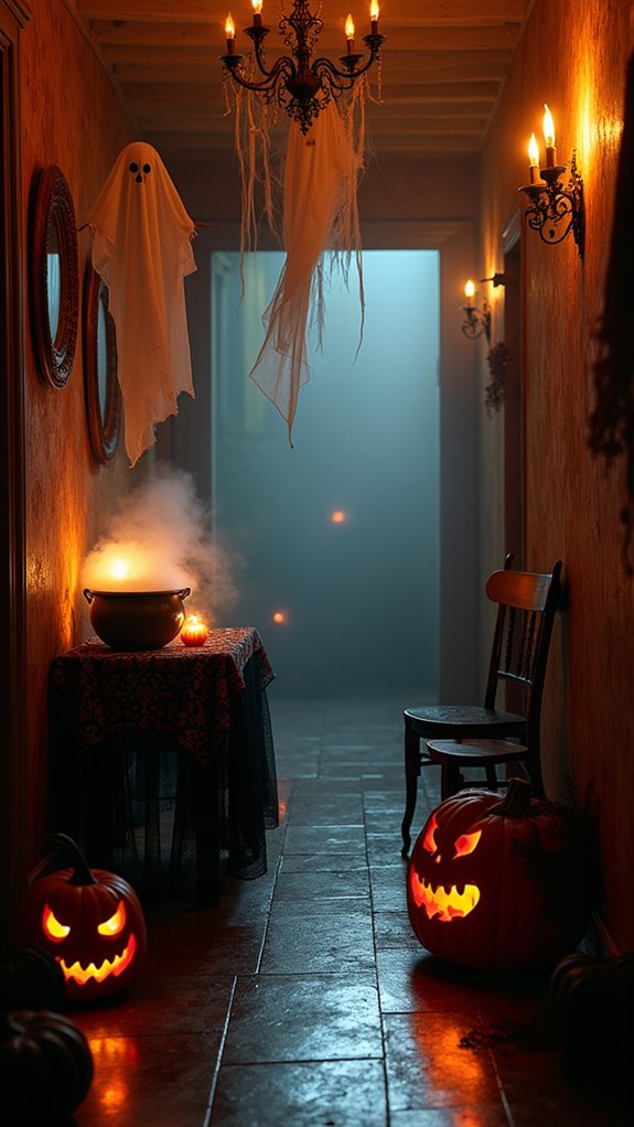 enchanting halloween hallway decor