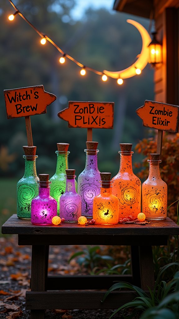 enchanting potion bottle display