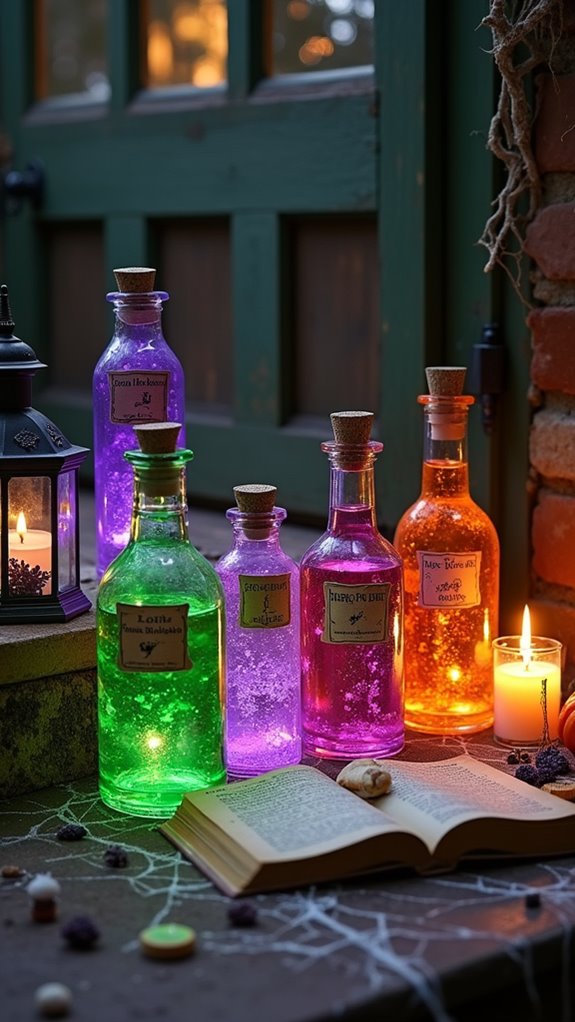 enchanting potion bottles display