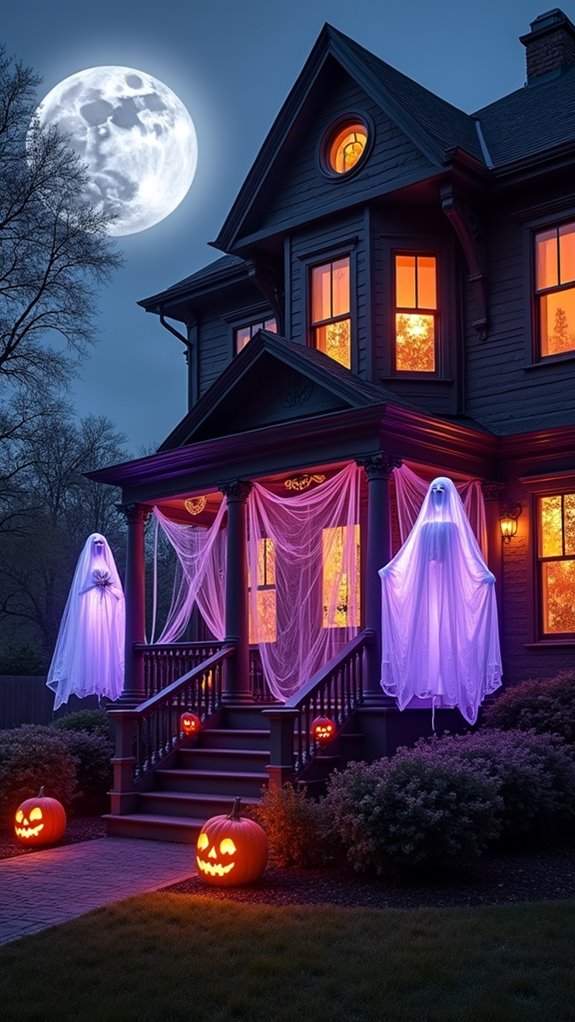 ethereal ghost decorations illuminate