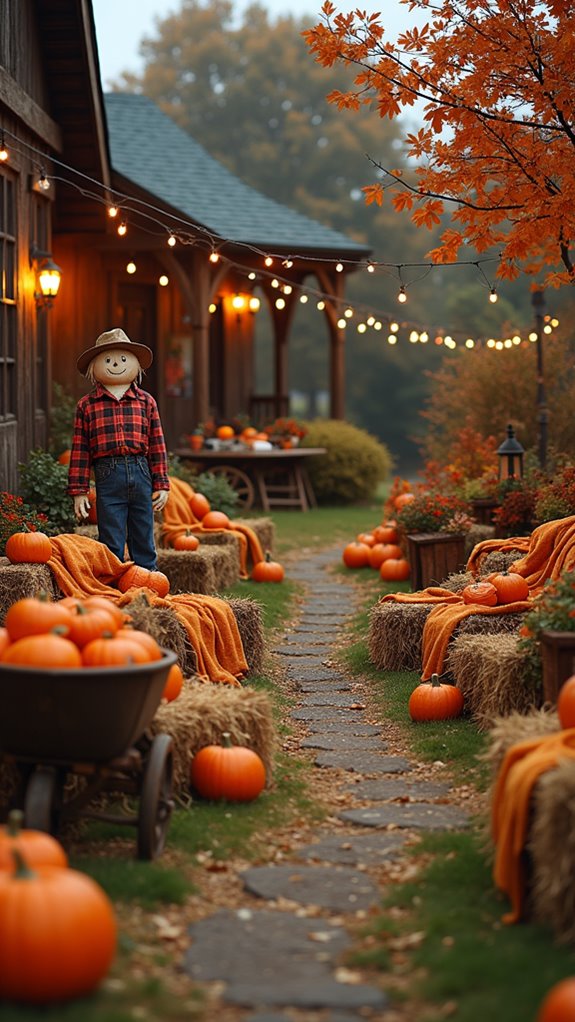 farm themed trick or treat station