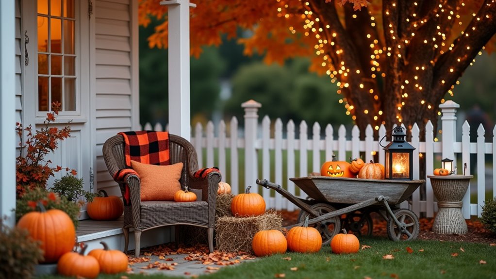 farmhouse halloween yard displays