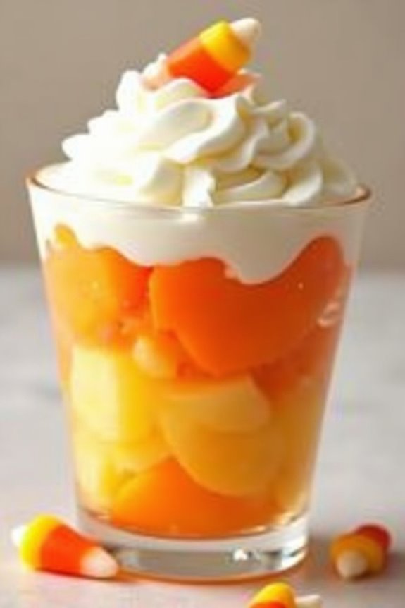 festive candy corn parfait