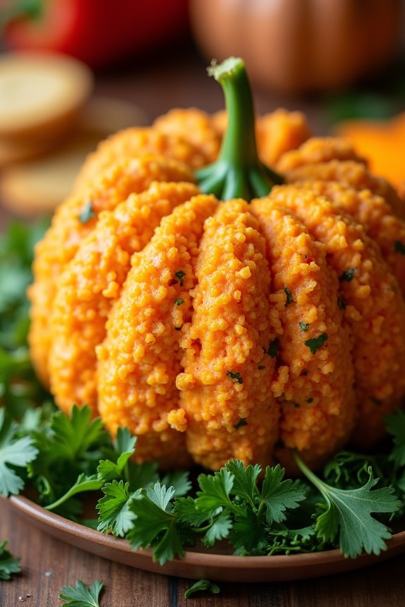 festive halloween cheese ball