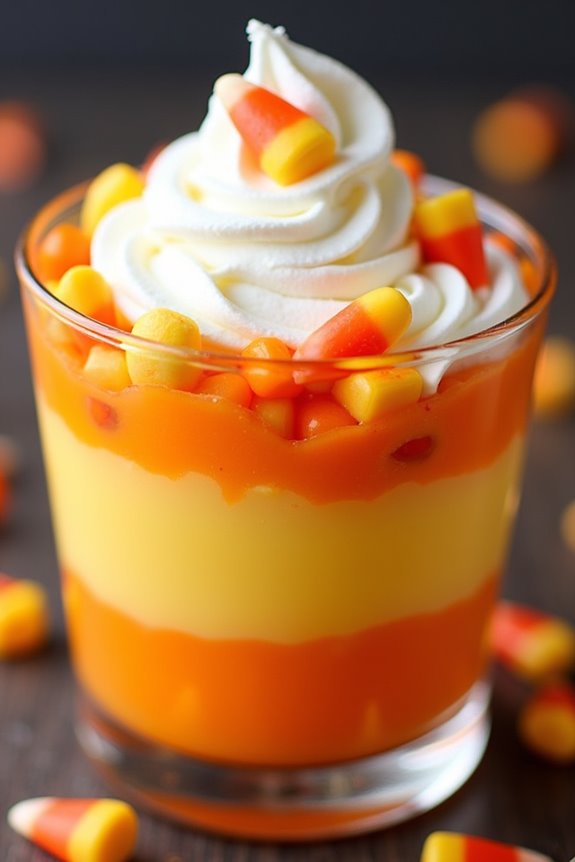 festive halloween dessert parfaits