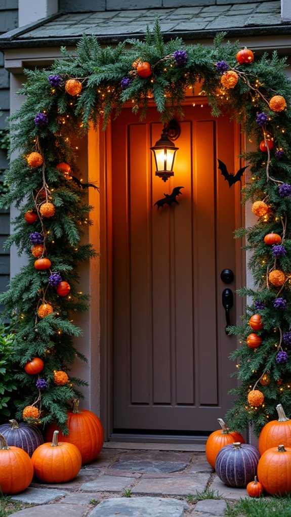 festive halloween garland displays