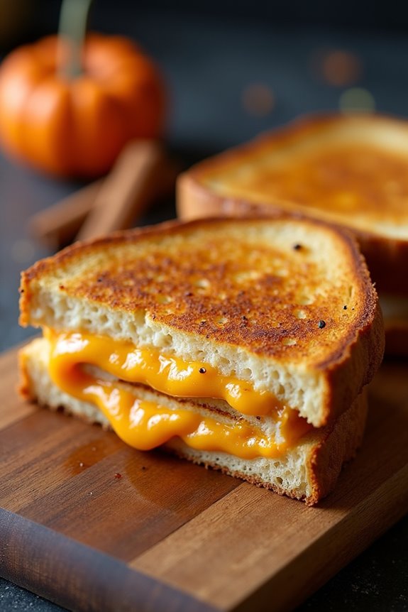 festive halloween grilled cheese