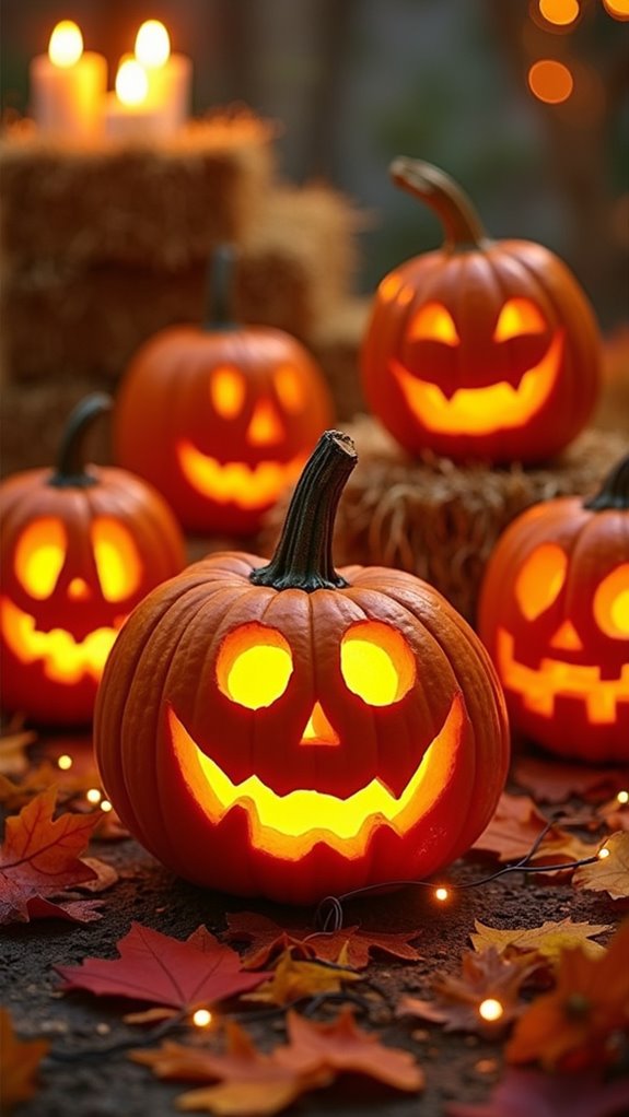 festive halloween pumpkin display