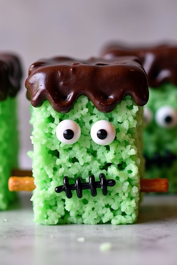 festive halloween rice treats