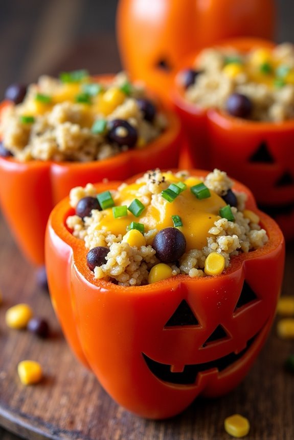 festive halloween stuffed peppers