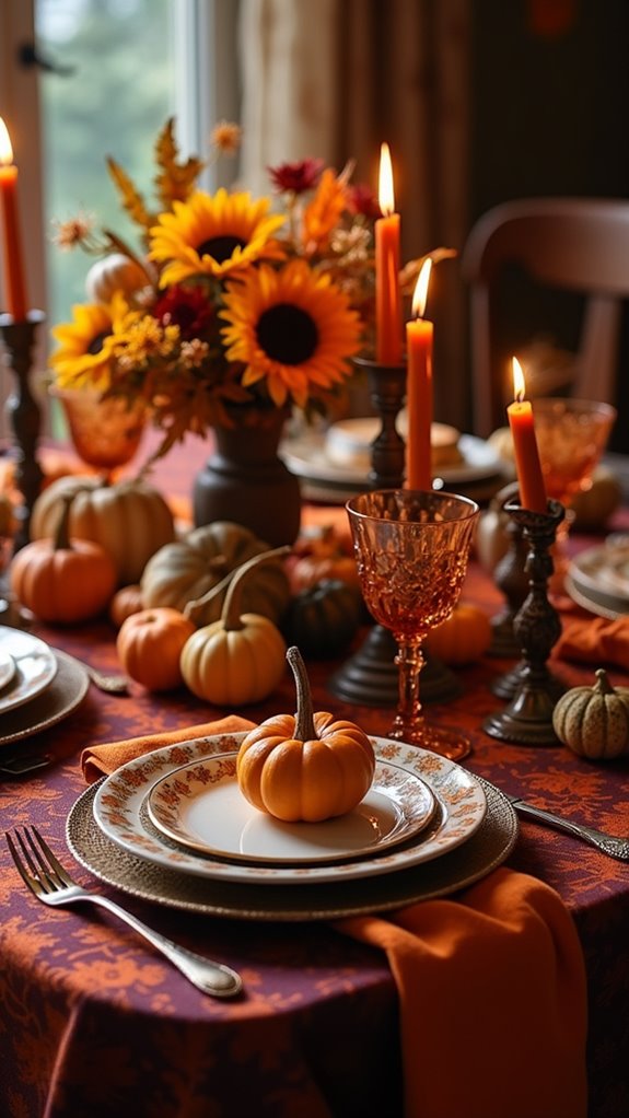 festive halloween table settings