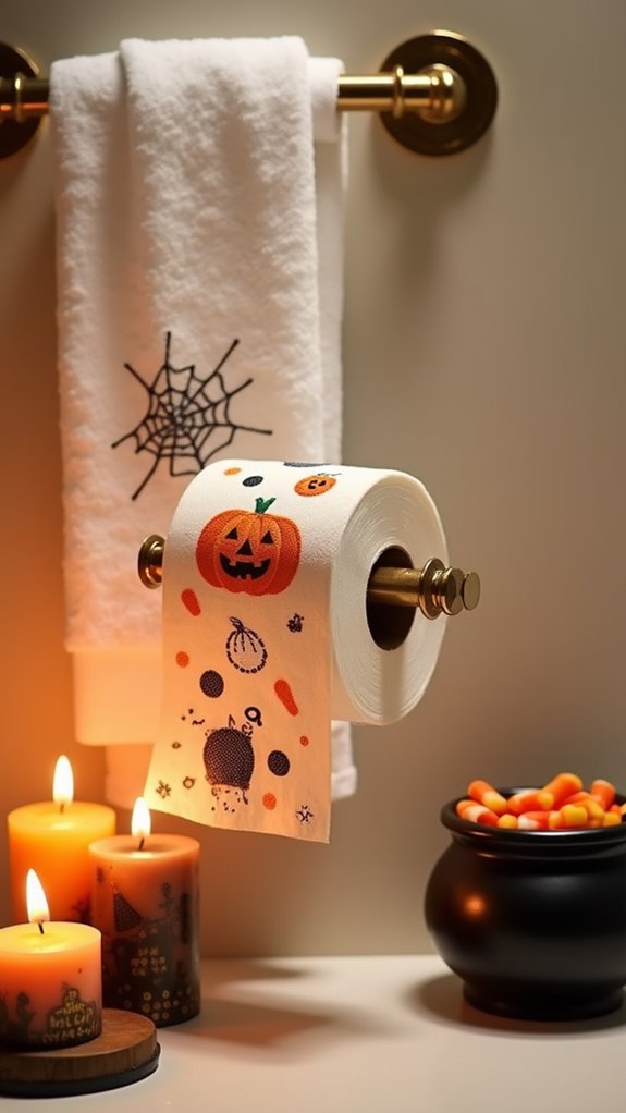 festive halloween toilet paper