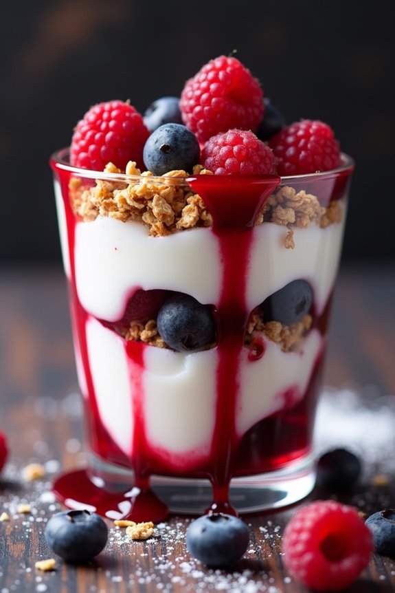 festive halloween yogurt parfaits