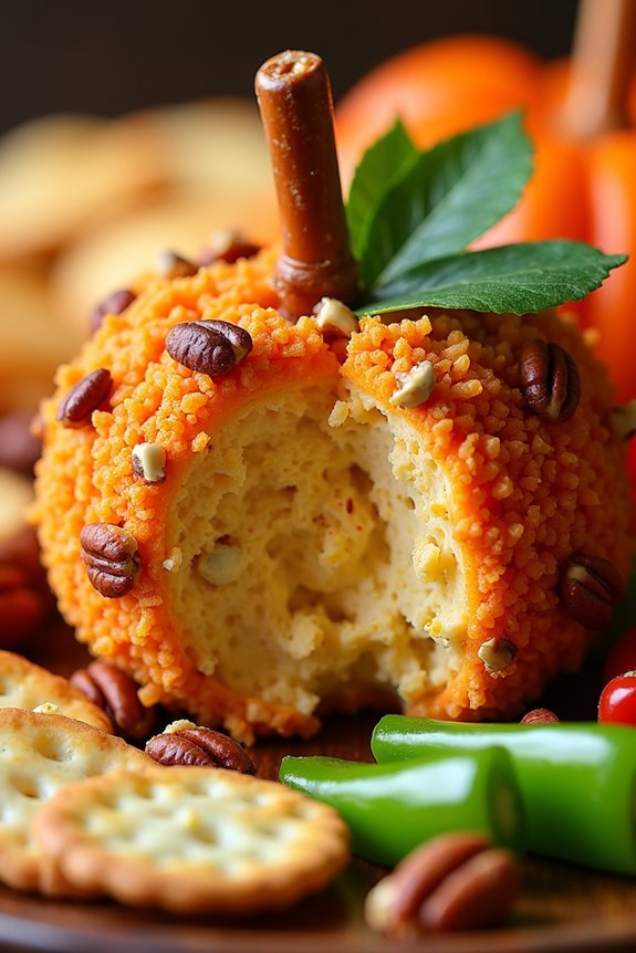 festive pumpkin cheese ball