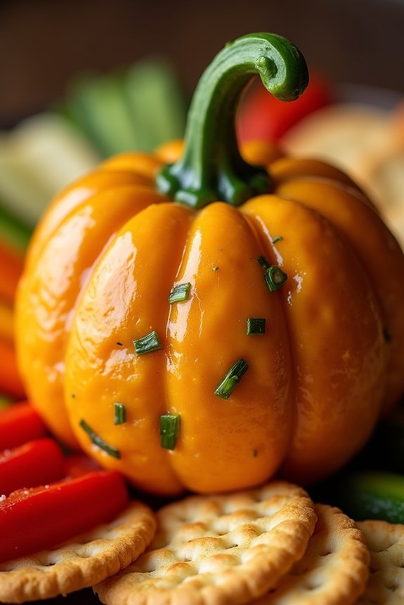 festive pumpkin cheese ball