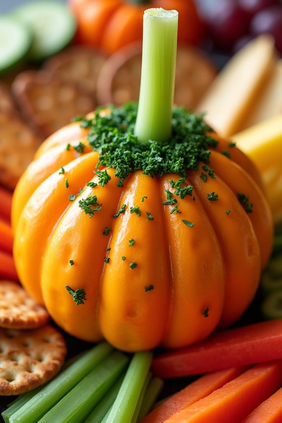 festive pumpkin cheese ball