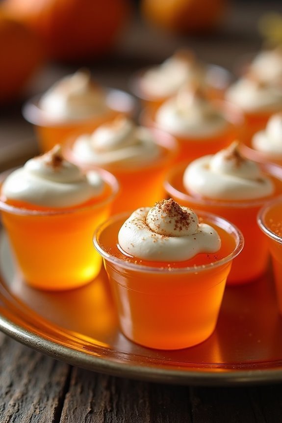 festive pumpkin spice shots