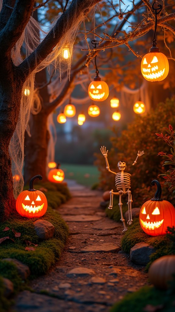 flickering lanterns create ambiance