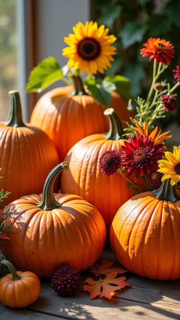 floral pumpkin autumn arrangements
