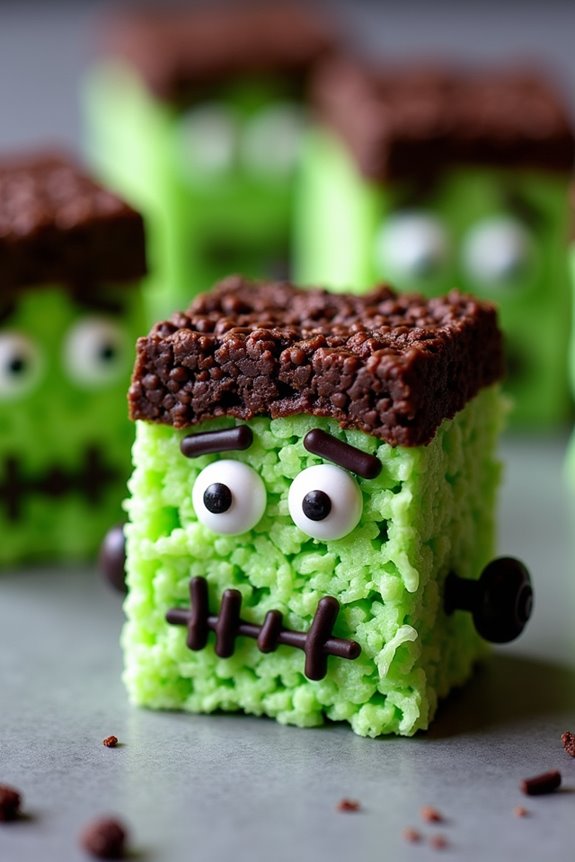frankenstein themed halloween treats