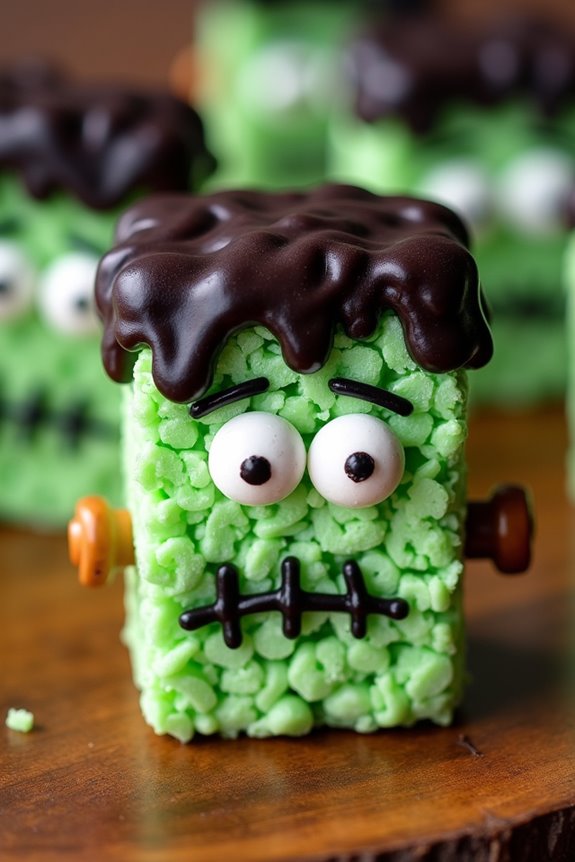 frankenstein themed halloween treats