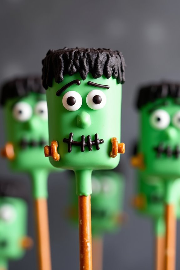 frankenstein themed marshmallow treats