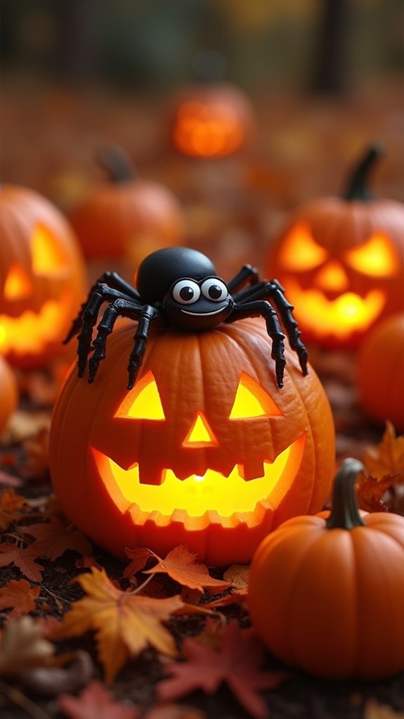 friendly halloween spider decor