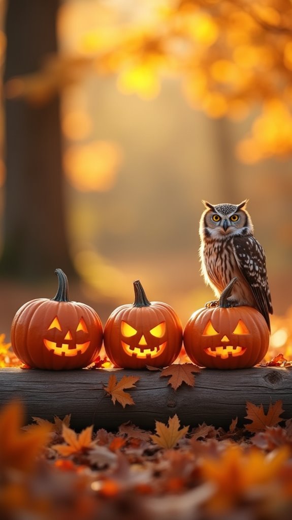 friendly jack o lantern owl