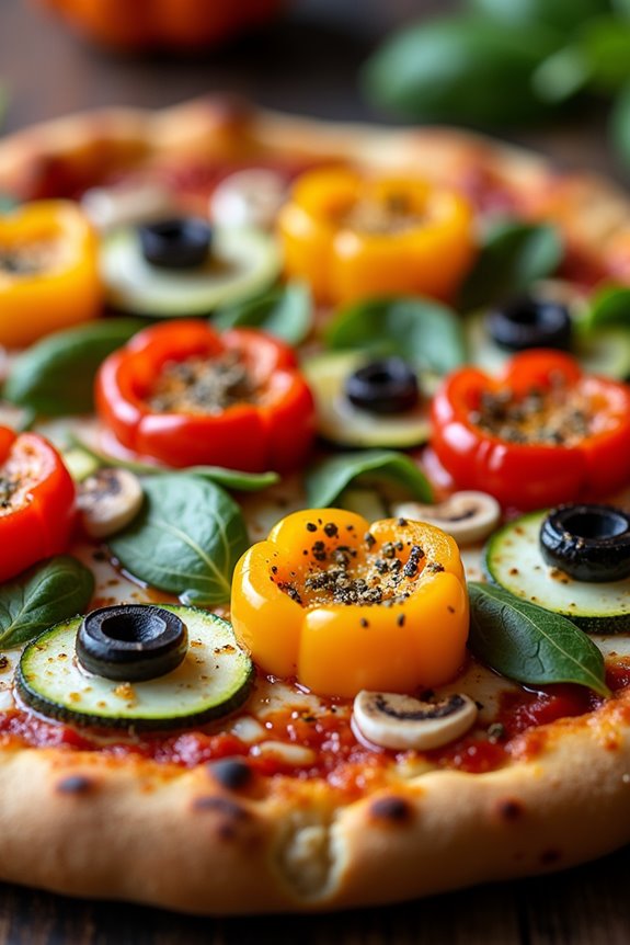 frighteningly good veggie pizza