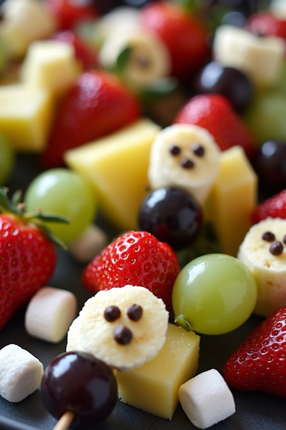 frightful halloween fruit skewers