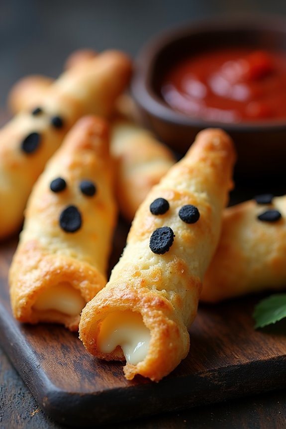 ghostly cheese sticks recipe