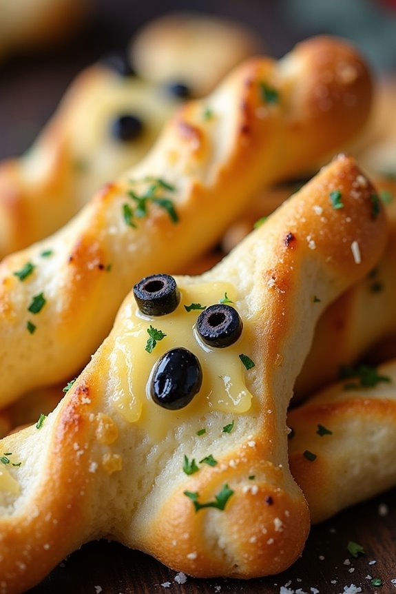 ghostly garlic breadsticks recipe